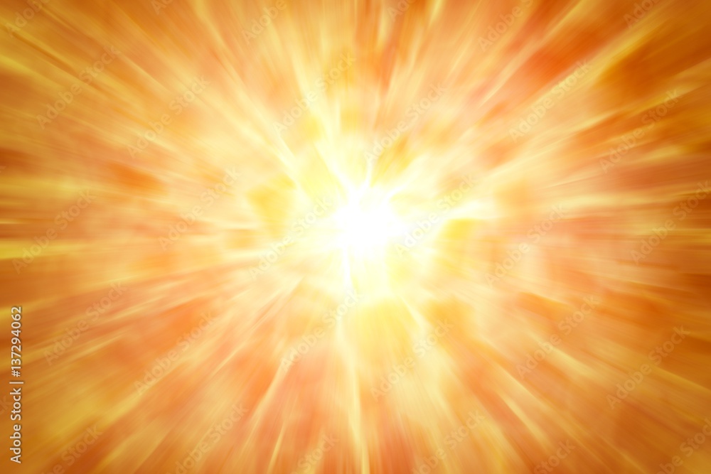 Fototapeta premium abstract orange background. bokeh abstract light background. Summer background with a magnificent sun burst with lens flare. Hot with space for your message