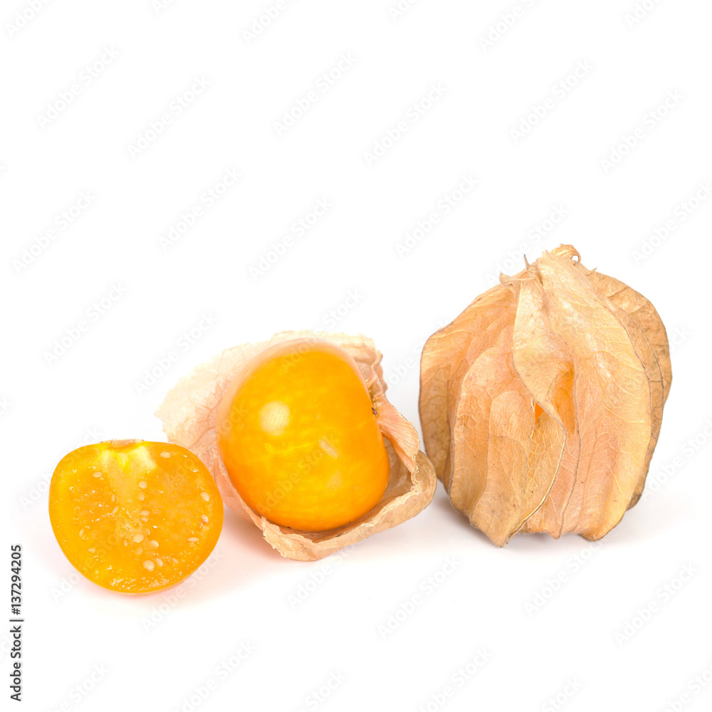 Cape gooseberry, physalis isolated on white background Cape gooseberry, physalis isolated on white background