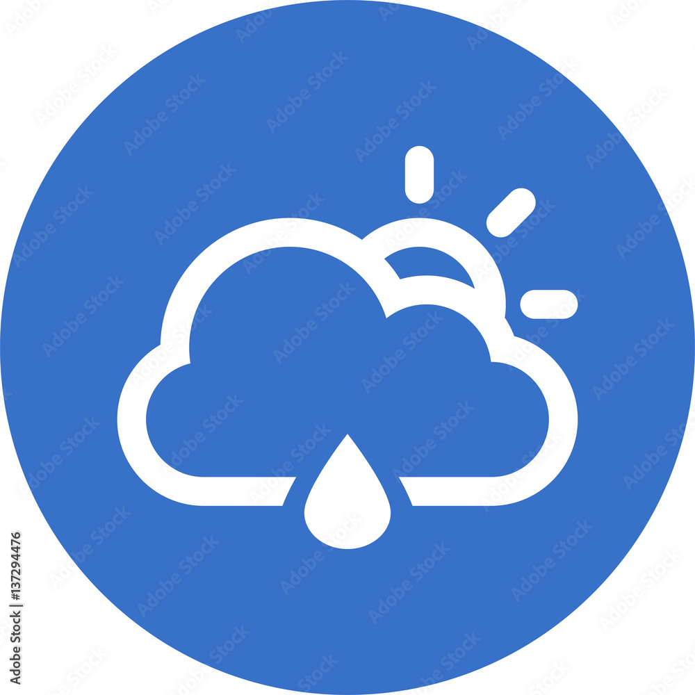 cloud-with-sun-and-a-raindrop icon cloud-with-sun-and-a-raindrop icon