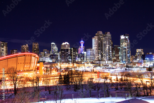 Calgary Downtown Night photo