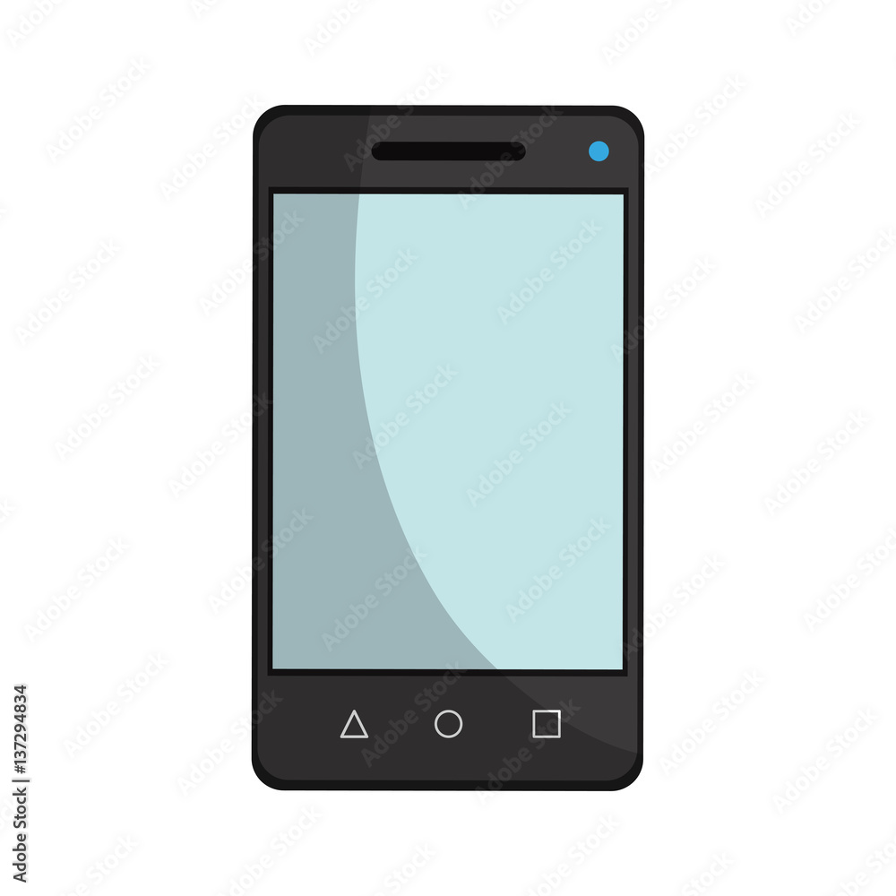 smartphone device icon over white background. colorful design. vector illustration smartphone device icon over white background. colorful design. vector illustration