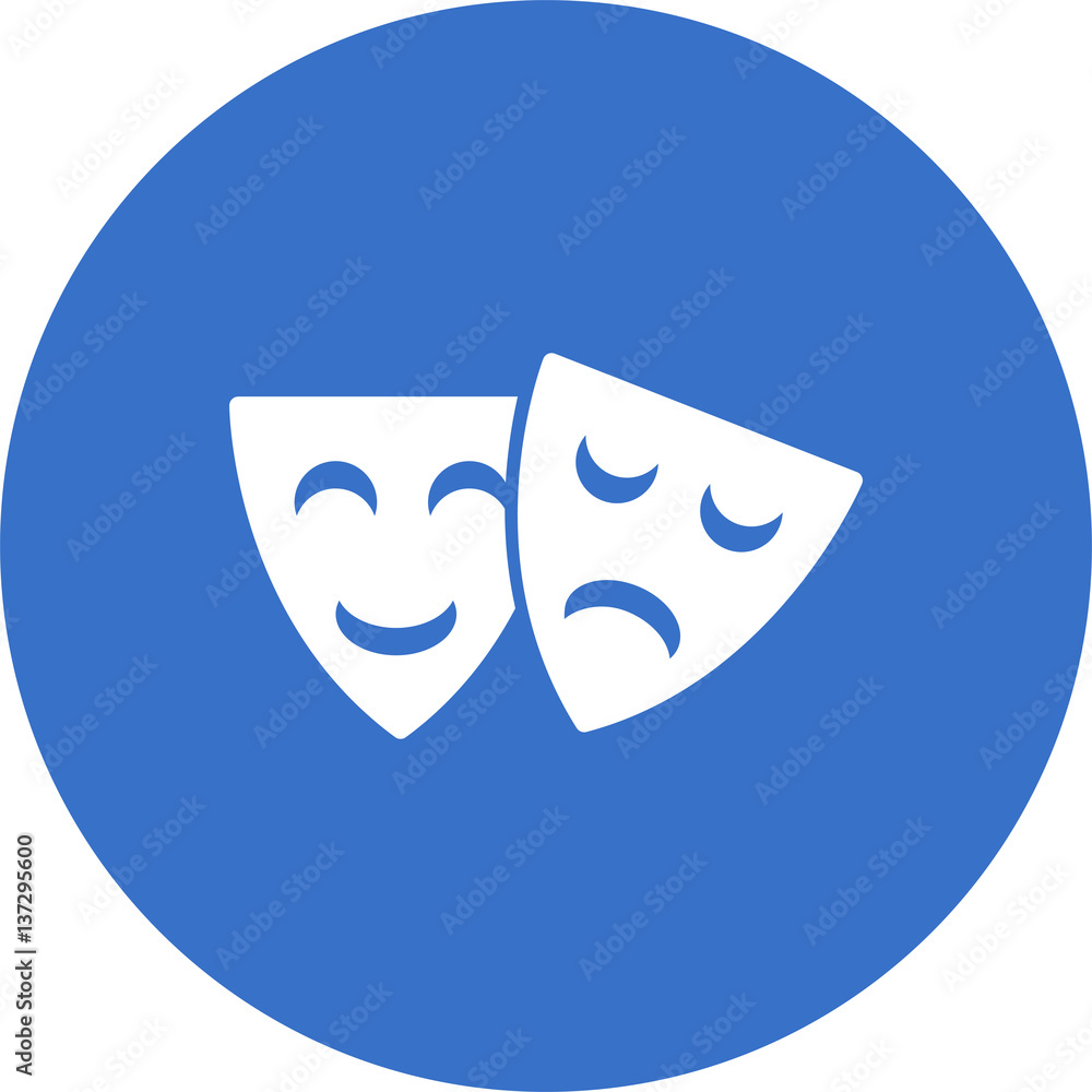 happy-and-sad-theater-masks icon