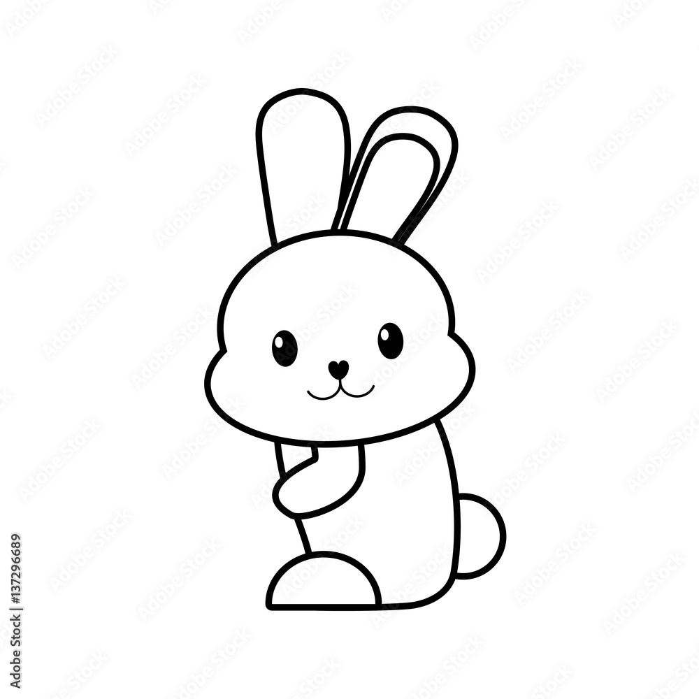 easter bunny beautiful line vector illustration eps 10 easter bunny beautiful line vector illustration eps 10