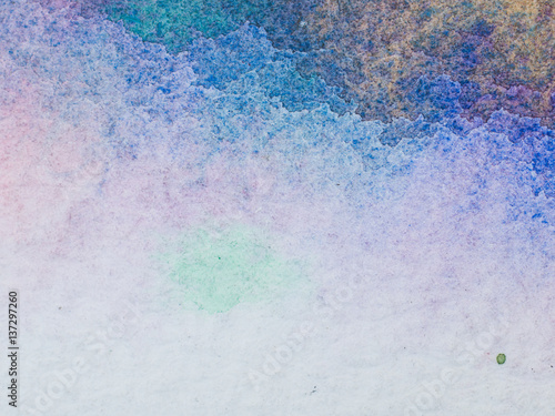 Color and texture of hand painted watercolor on paper