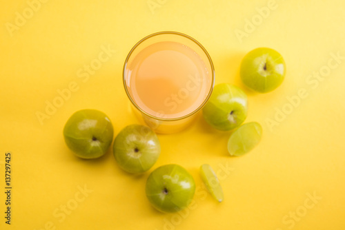 Ayurvedic Amla or Indian Gooseberry Juice, healthy diet photo