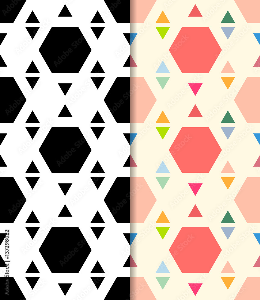 Fototapeta premium Geometric seamless pattern background.