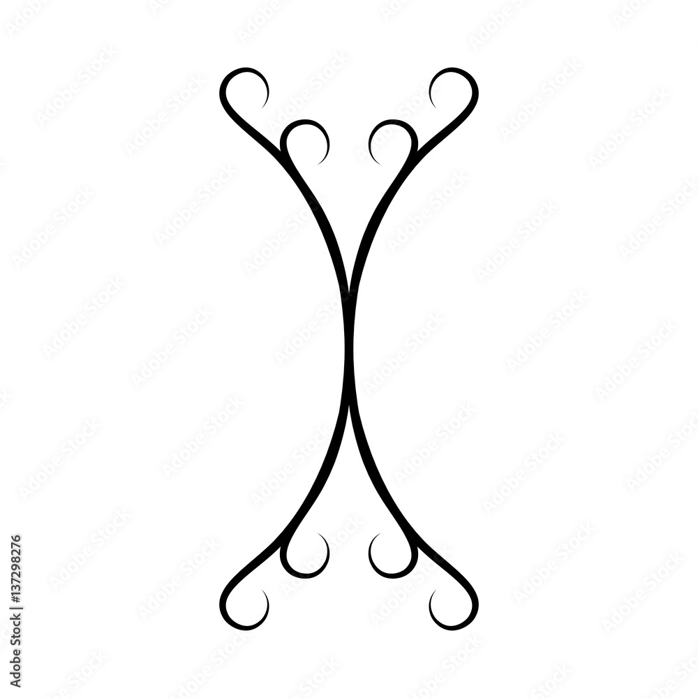 Obraz premium scroll frame decorative element icon vector illustration eps 10