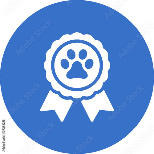 Pet prize badge paw icon