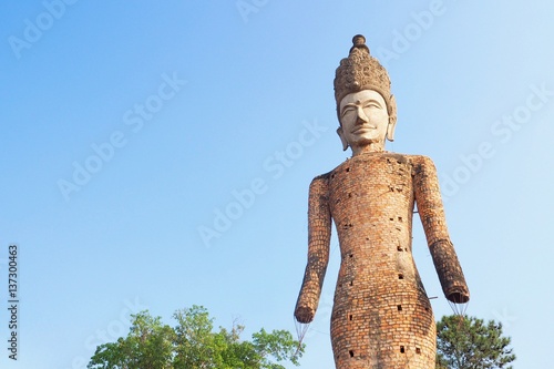 Giant Brick Sculpture at the Entrance to Sala Keoku photo