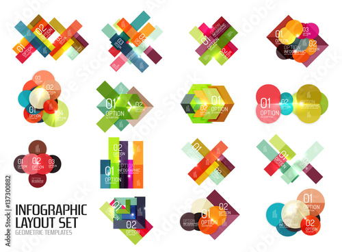 Set of buiness infographics templates