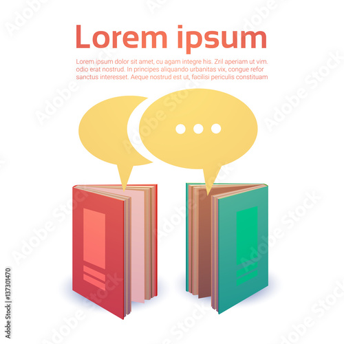 Books Library Read School Education Concept Flat Vector Illustration