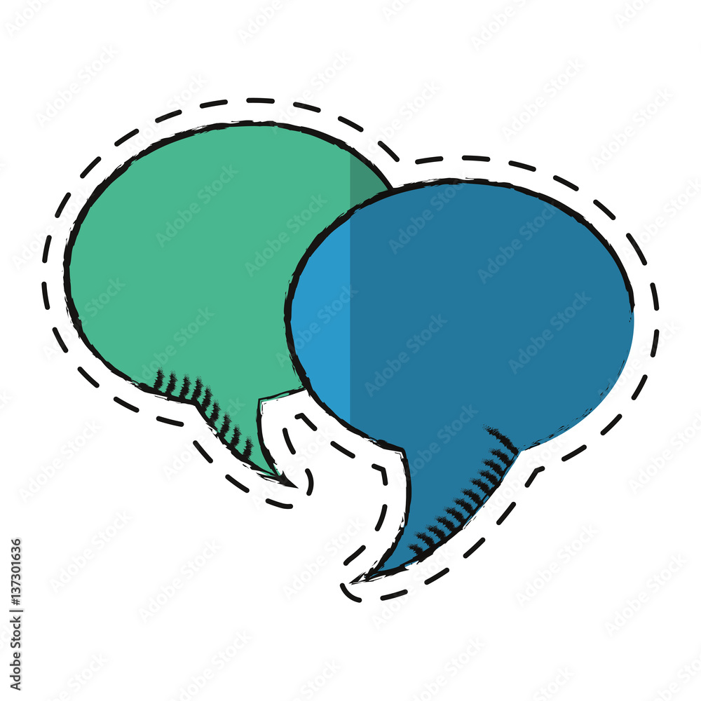 Obraz premium cartoon bubble speech communication dialog vector illustration eps 10