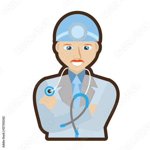 doctor stethoscope head mirror vector illustration eps 10