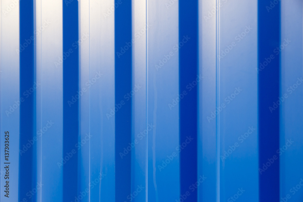 Blue metal profiled sheets surface Blue metal profiled sheets surface