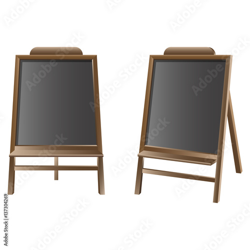 Black Board Isolated Set