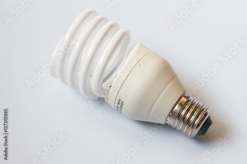 Energy saving light bulbs in gray background 1