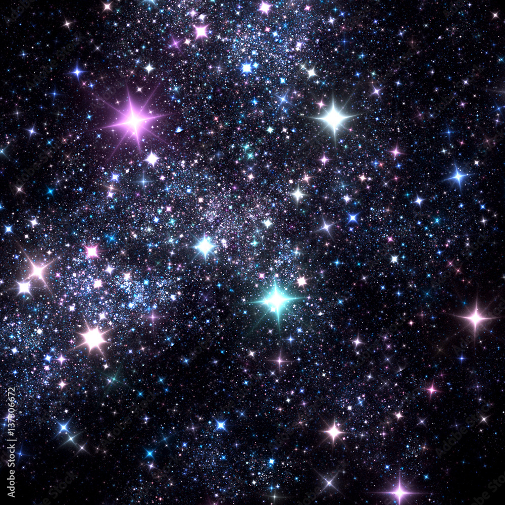 custom made wallpaper toronto digitalSparkle blue starry night sky. Fantasy shiny background for Christmas designs. Fractal art