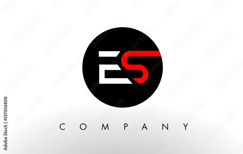 Obraz premium ES Logo. Letter Design Vector.