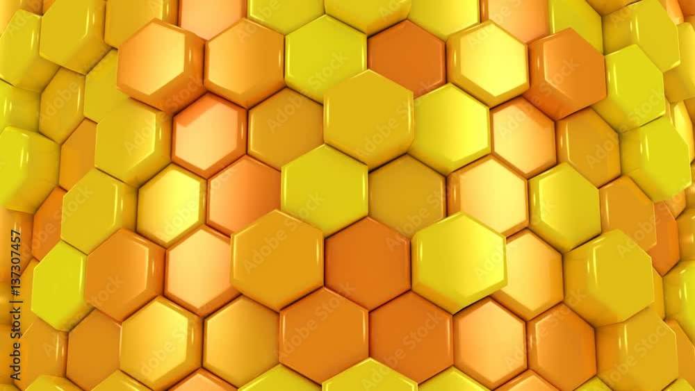 Animated Orange Honeycombs Animated Orange Honeycombs