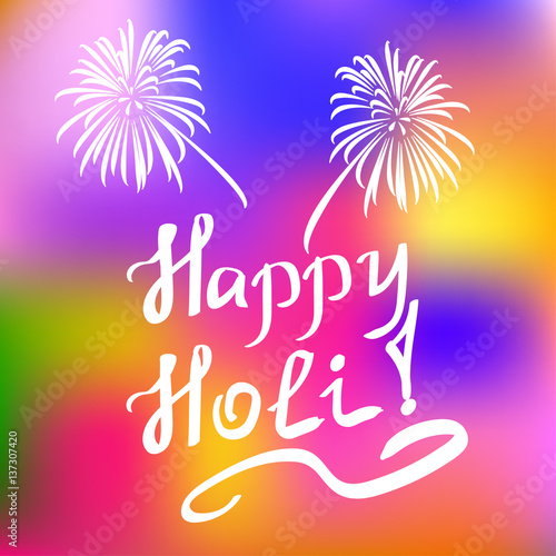 Traditional Holi background of India photo