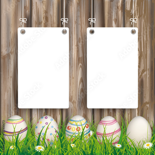 Easter Eggs Worn Wood 2 White Boards