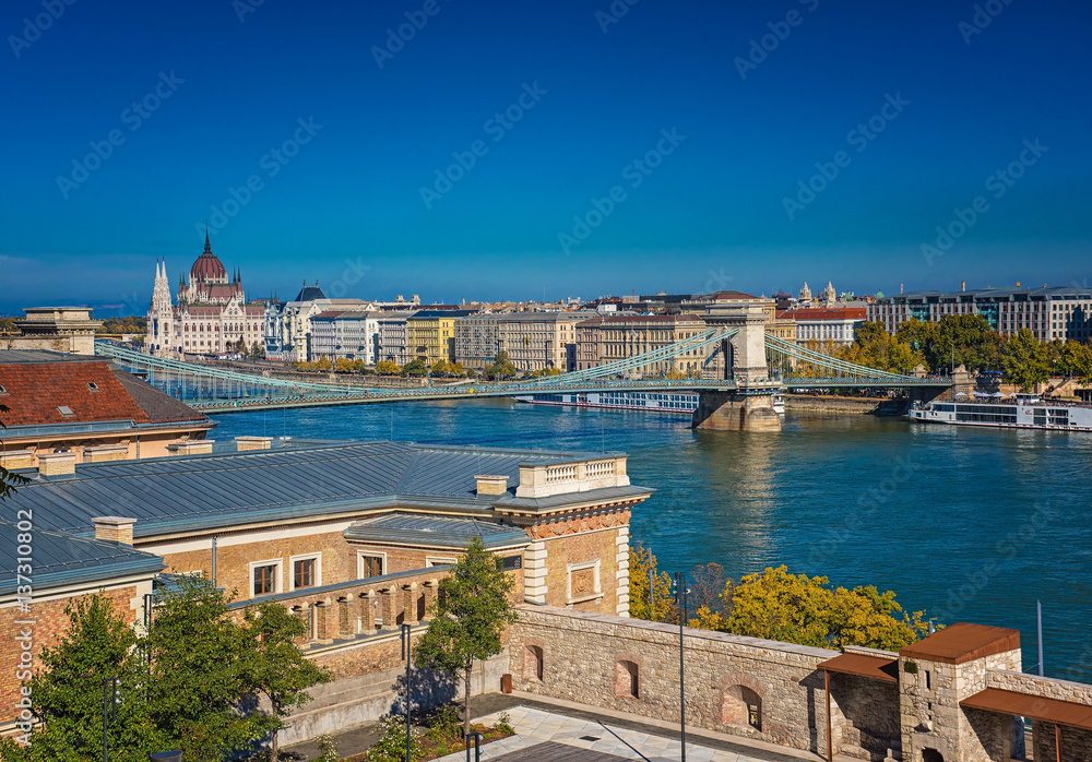 Fototapeta premium Nice view on Budapest, Hungary