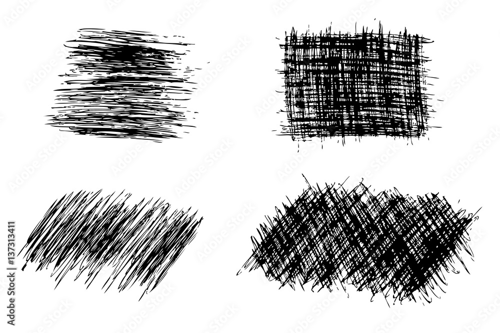Various shape of Streak with pen - obrazy, fototapety, plakaty 