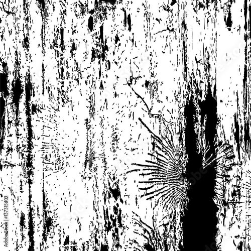 Black Vector Wood texture with trace of bark beetles