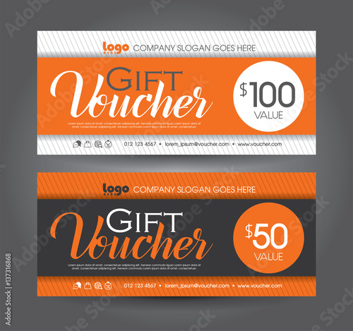 Discount voucher template with clean and modern pattern