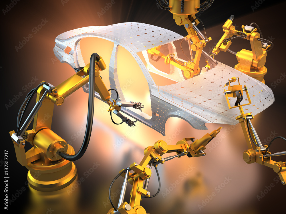 Fahrzeugproduktion StockIllustration Adobe Stock