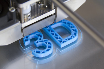Poster 3D 3D Drucker beim Druck von Text  © MediaenLab