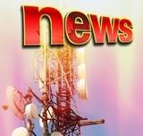 Telecommunication tower Antenna with red word NEWS.