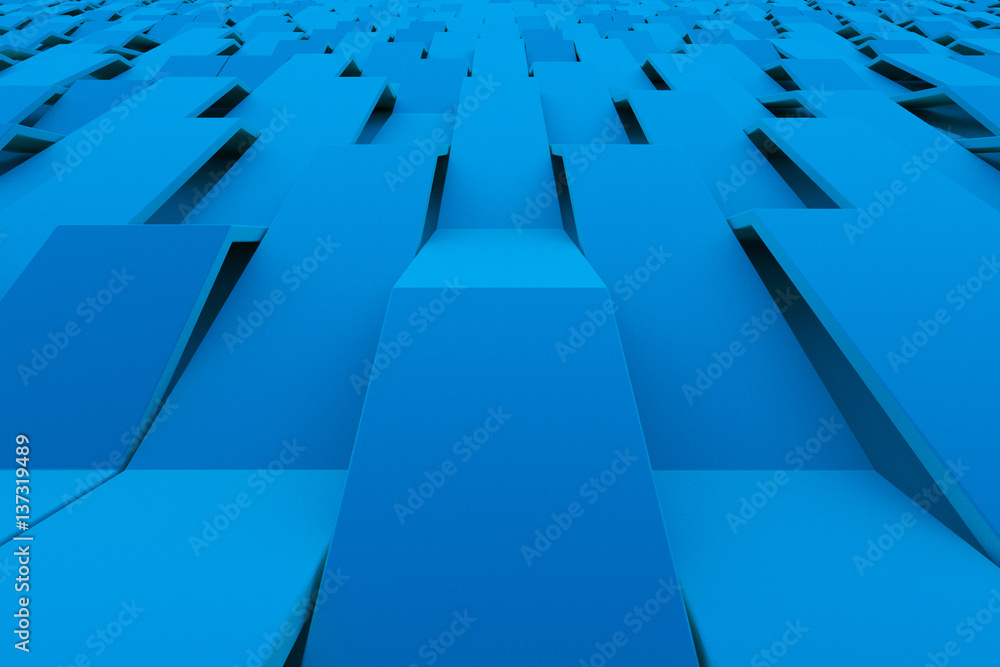 Obraz premium Abstract 3D rendering of matte plastic waves