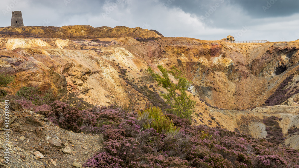 Former copper mine Parys Mountain, near Amlwch, Isle of Anglesey, Wales, UK