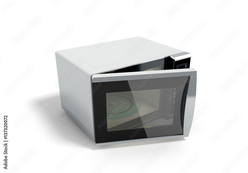Fototapeta premium Microwave stove no shadow 3d illustration
