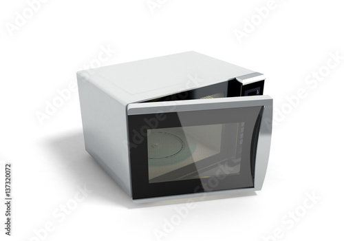 Microwave stove no shadow 3d illustration
