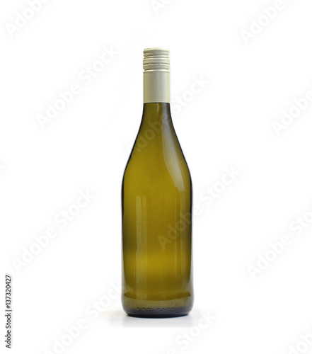 wine bittle no lable isolated 
