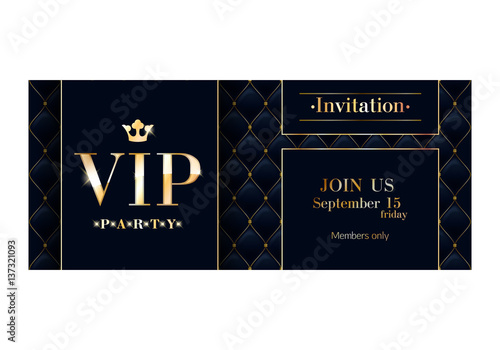 VIP invitation card premium design template.