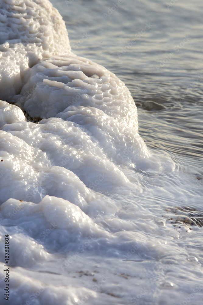 Dead Sea salt deposits stones white crystals Dead Sea salt deposits stones white crystals