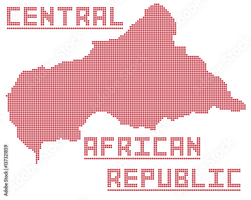 Central African Republic Dot Map