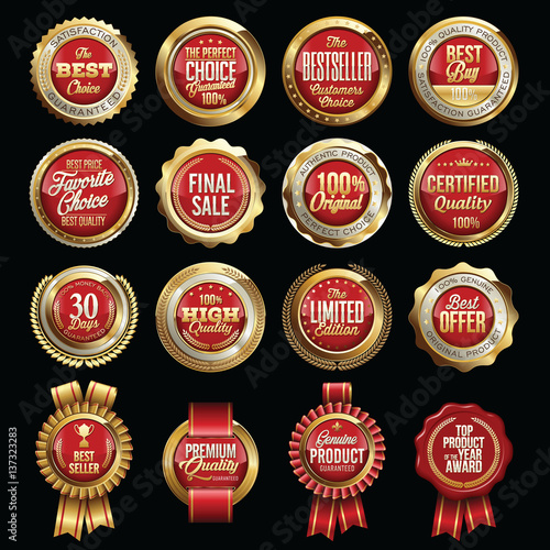 Set of Luxury Sales Quality Badges. 