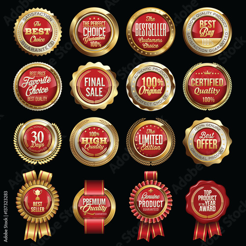 Set of Luxury Sales Quality Badges. 