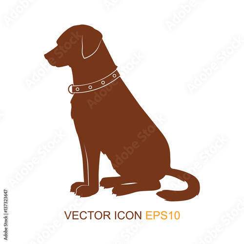 dog silhouette. dogs from the side. logo. Vector illustration.