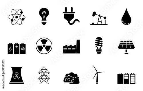 Energie Iconset - Schwarz