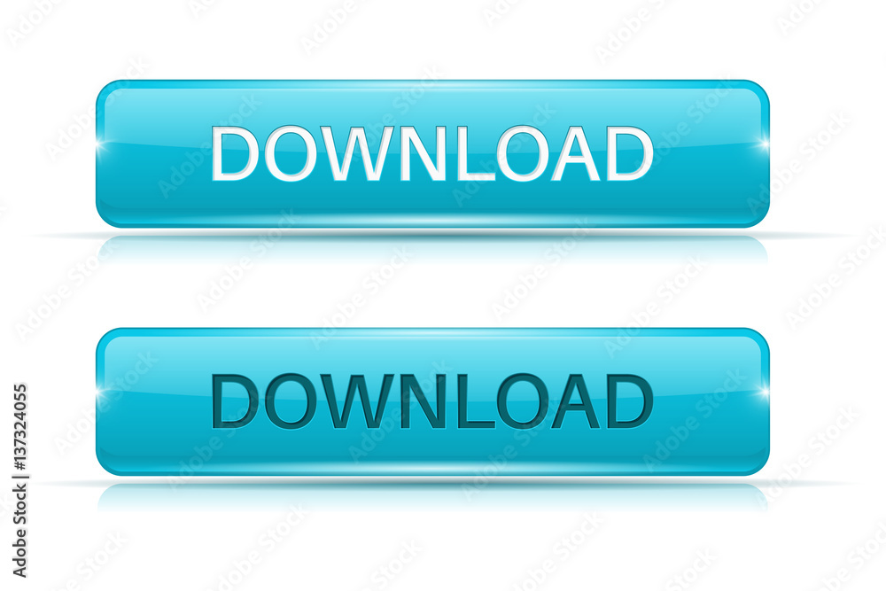 Blue button DOWNLOAD. Active and normal Blue button DOWNLOAD. Active and normal