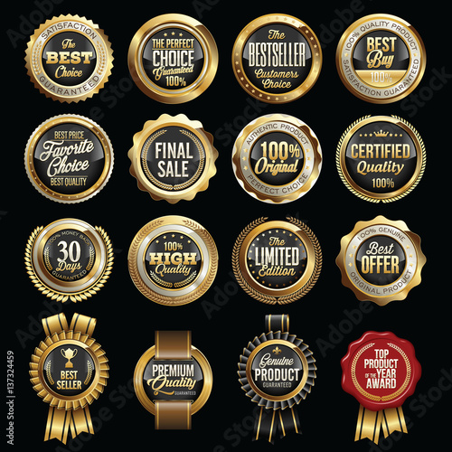 Set of Luxury Sales Quality Badges. 