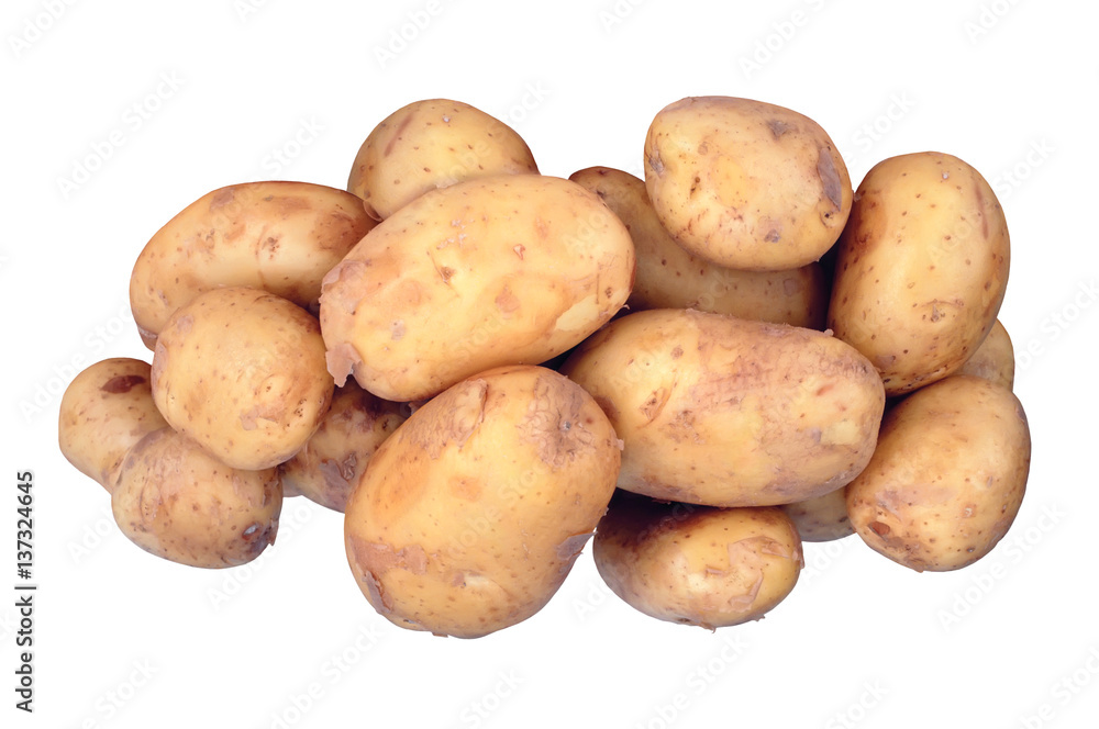 Potatoes isolated on white