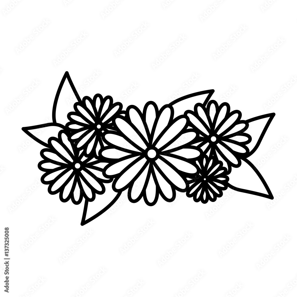 Fototapeta premium flowers icon stock image, vector illustration design