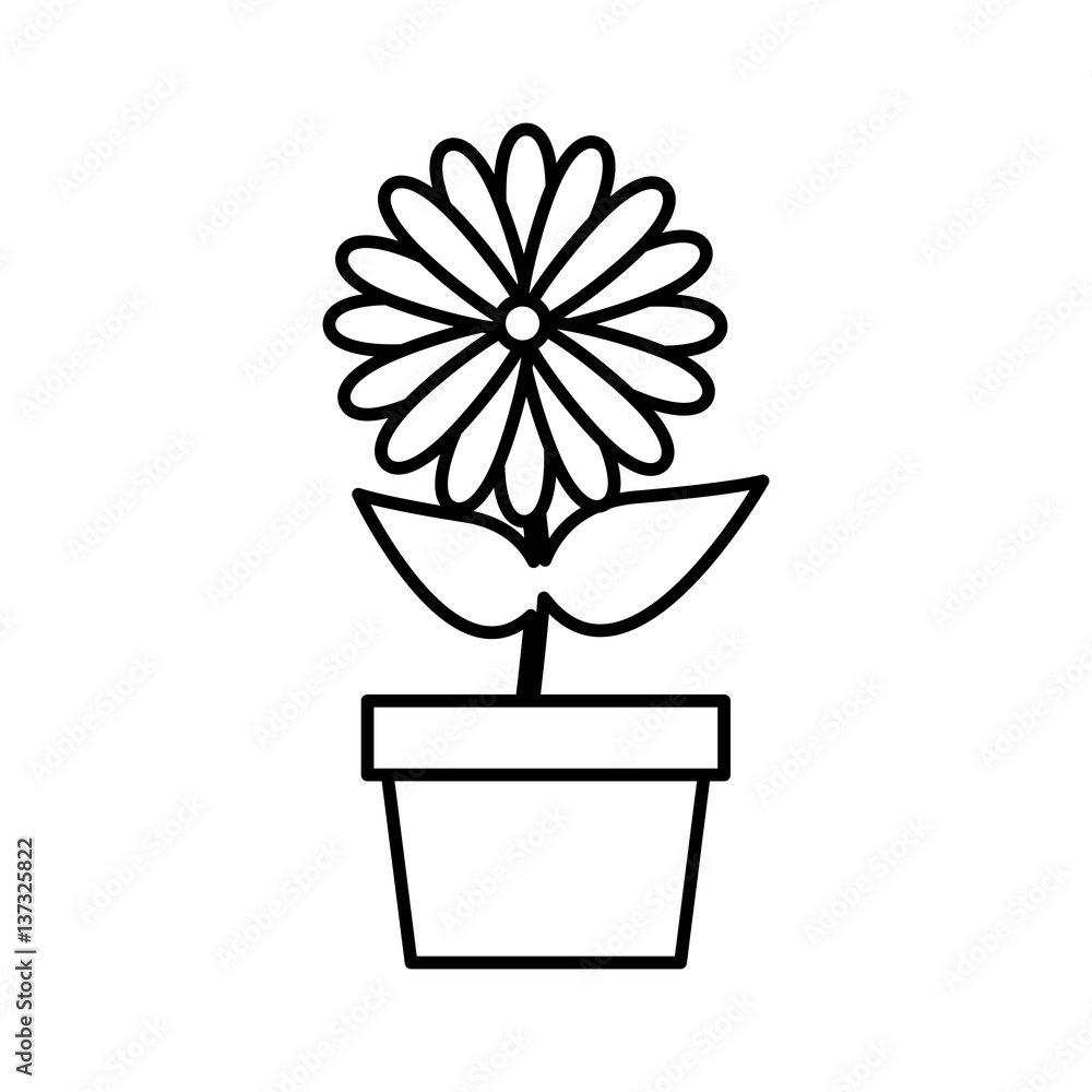 flowers icon stock image, vector illustration design
