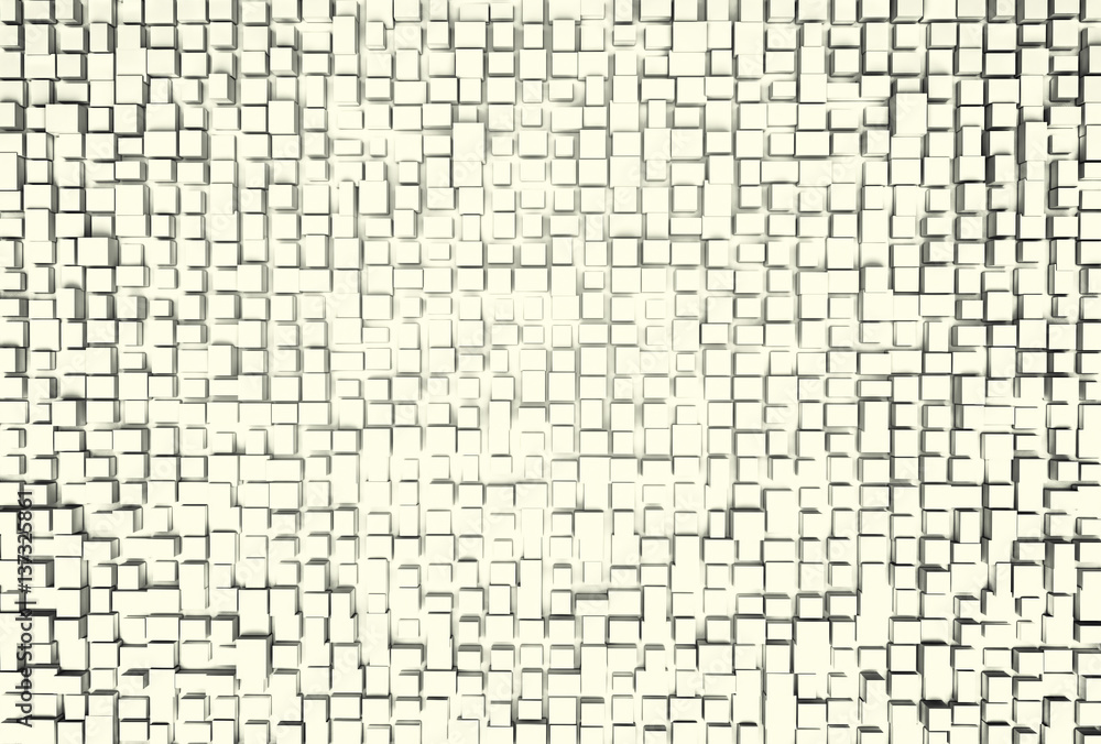 Obraz premium Biały abstrakcjonistyczny wizerunek sześcianu tło. Renderowania 3d